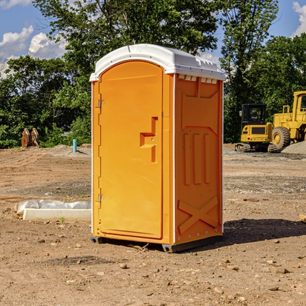 how often are the portable restrooms cleaned and serviced during a rental period in Orangefield